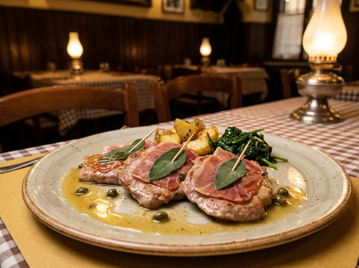 Saltimbocca alla romana con prosciutto e salvia